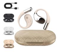 Generico Q39 Ai Translation Clip-On Bluetooth Earphones, Ai Translation Earbuds Real Time, Open Ear Wireless Earphones Bluetooth Headphones, for Travel Business (1 Pcs*Beige)