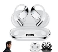 Generico Q39 Ai Translation Clip-On Bluetooth Earphones, Q39 AI Earbuds Translate, Bluetooth Sports Earbuds, Real Time Open Ear Headphones, Translating Device for Travel Business Learning (White)
