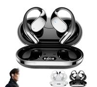 Generico Q39 Ai Translation Clip-On Bluetooth Earphones, Q39 AI Earbuds Translate, Bluetooth Sports Earbuds, Real Time Open Ear Headphones, Translating Device for Travel Business Learning (Black)