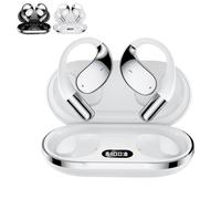 Generico Q39 Ai Translation Clip-On Bluetooth Earphones, Q39 AI Earbuds Translate, Real Time Bluetooth 5.4 Translation Headphones, Waterproof, Open, for Travel Business Learning (White)