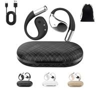 Generico Q39 Ai Translation Clip-On Bluetooth Earphones, Q39 AI Earbuds Translate, Real Time Open Ear Headphones, Translator Earbuds Fit iOS Android Ideal for Travel Business Learning (Black)