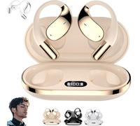Generico Q39 Ai Translation Clip-On Bluetooth Earphones, Real-Time Wireless Echosene Translation Earbuds with 144 Languages and Built-in Music & Call for Travel Business (beige)