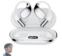 Generico Q39 Ai Translation Clip-On Bluetooth Earphones, Real-Time Wireless Echosene Translation Earbuds with 144 Languages and Built-in Music & Call for Travel Business (white)