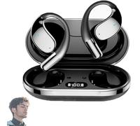 Generico Q39 Ai Translation Clip-On Bluetooth Earphones, Real-Time Wireless Echosene Translation Earbuds with 144 Languages and Built-in Music & Call for Travel Business (black)