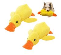 Generico Quackotto Cani, 2025 Quackotto per Cani, 32cm Peluche Papera Cane Indistruttibile, Paperotto Calmante, Giocattoli Paperella Antistress, Giocattolo Morbido Interattivo