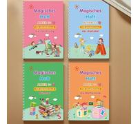 Generico Quaderni di Scrittura con Solco Magico | Quaderni Riutilizzabili con Solchi - Pratica di Scrittura con Solco Magico per Bambini | Per Ufficio Asilo Scuola Materna