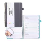 Generico Quaderno A Spirale Quaderno portatile Book Coil Password Keeper formato A6/B6(B6 Grey)