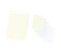 Generico Quaderno carta interna colorata 80 fogli con griglia/foderato/non governato 21x14, 8 cm per studenti, insegnanti, pianificazione quotidiana, appunti, base spessa, registro colloso portatile