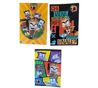 Generico Quadernoni Lyon La Battaglia Finale, Rigo B per Terza Elementare, Set da 3 Pezzi con Personaggi Colorati