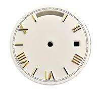 Generico Quadrante con calendario argentato/blu/oro/bianco/nero da 31 mm di diametro 8285 Accessori for il movimento dell'orologio(NO.4)