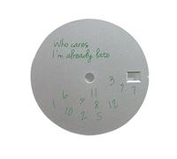 Generico Quadrante dell'orologio modificato con quadrante da 28,5 mm, adatto al movimento NH35/4R36 Chi se ne frega, sono già in ritardo Accessori for orologi(Verde)