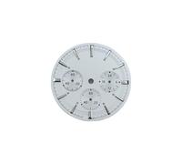 Generico Quadrante di orologio a 3 occhi da 29,5 mm/32, mm, indici sottili, adatti for cronografo VK63, movimento al quarzo, custodia verde Lume, parti mod(A1 White,29.5mm)