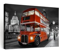 Generico Quadri Con Cornice 120x60 cm Decorazione Quadri Per Camera Da Letto Bus Rosso Londra Cattedrale San Paolo, Quadretti Da Parete Quadro Moderno Soggiorno Grande Foto Su Tela