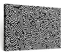 Generico Quadri Moderni con Cornice Camera Da Letto 120 x 80 cm, Foto Quadro su tela Con Cornice Moderno Astratto Labirinto Misterioso Decorazioni - Parete Soggiorno Nero Stampa Su Tela Casa