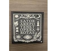 Generico Quadro Decorativo Sator Quadrato Magico su Tela, Nero e Bianco, 15x15 cm, da Appendere