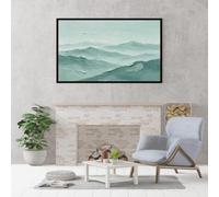 Generico Quadro Moderno Da Parete Con Texture Di Montagna Blu E Verde, Dipinto Ad Olio Originale Senza Cornice, Ideale Per Soggiorno E Camera Da Letto Paesaggio Naturale, Decorazione Per La Casa, Fo