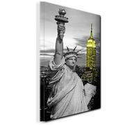 Generico Quadro su statua della Libertà New York 80x60 verticale, Stampe professionali da Parete, Quadro moderno adatto per ambienti come salone, soggiorno, camera da letto, salotto, b&b, ecc.