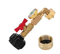 Generico Quick Fill Propane System, Safe Refill Adapter PRO, 1Lb Propane Adapter with Valve Gauge, Leakproof Brass Regulator Max Flow, Compact Twist Lock Design Ultra Seal, Camping Grill Use Outdoor