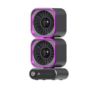 Genérico Quiet Desk Fan | 100 Speeds Adjustable Auto Oscillating Digital Display | Noiseless Rechargeable Desktop Fan | for Bedroom Living Room Apartment Dorm School Office Hotel