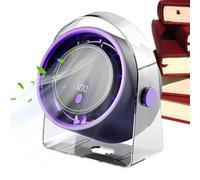 Generico Quiet Desk Fan, Portable Small Bedside Blower, Rechargeable Leafless Desktop Air Ventilator Home and Travel, Compact Ideal for Bedroom, Dorm, Workplace, Car, Camping Use