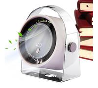 Generico Quiet Desk Fan, Portable Small Bedside Fan Rechargeable, 5.31x3.74x6.69 inches Leafless Desktop Air Ventilator for Hiking, Home, Car, Kitchen, Camping, Outdoor, Dorm and Bedroom