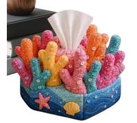 Generico Quilted Sea Animal Tissue Box DIY Kit | Pre-cut Fabric Craft Set With Instructions | Handmade Animal-Shaped Tissue Holder Sewing Project For Kids Adults | Themed Home Craft Decor Gift