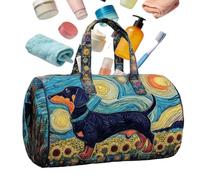 Generico Quilted Tote Bag, Lightweight Weekender Duffle with Animal Design, Travel Work School College Bag for Women, Office, Hospital, Teacher, Nurse