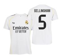 Genérico R.Madrid Maglia 2025/26 Replica Ufficiale - Squadra maschile - Jude Bellingham - Prima Equipaggiamento - Unisex, bianco, S