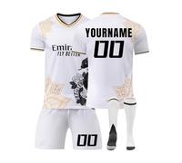 Generico R Madrid Maglia Calcio per Bambino, Home/Away Completo Calcio Bambino Personalizzata Maglietta Tuta Allenamento T-Shirt Pantaloncini e Calzini Set Un Dono Prezioso