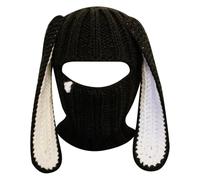 Generico Rabbit Ear Hat Autumn And Winter Neck Knitted Hat (BK2 One Size)