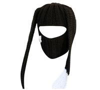 Generico Rabbit Ear Hat Autumn And Winter Neck Knitted Hat (BK4 One Size)