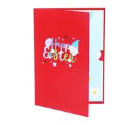 Generico Rabbit Easter Cards - Paper 13x18cm | Bunny Greeting Cards, Color Printed Holiday Note Card | Happy Easter Bunny Card With Envelopes For Holiday Wishes Celebration Gift Use