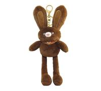 Generico Rabbit Plush Toy Keychain - Pulling Ears Bunny Charm, Soft Stuffed Pendant, Cute Plush Accessory for Schoolbag Backpack Hanging, Adorable Bunny Toy Collectible Gift for Kids