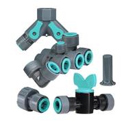Generico Raccordi Rapidi OD-12mm 3/8" PE PU, Giardino Dritto Tee Gomito | Irrigazione a goccia, ortogiardino, serra, senza attrezzi, riutilizzabile, stagno