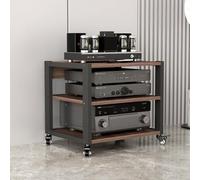 Generico Rack Audio Con Ruote, Mobiletto Portaoggetti Stereo Audio A 2 3 4 Ripiani, Mobile Stereo HiFi Per Soggiorno, Ufficio, Home Theater,Supporto TV Angolare(50x40x48.5cm/19.7x15.8x19in)
