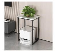 Generico Rack for robot spazzante, mobiletto portaoggetti, porta acquario, distributore d'acqua for divano, portaoggetti da tavolo da pavimento(Black,50x50x80cm/19.7x19.7x31.5in)