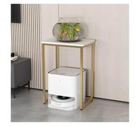 Generico Rack for robot spazzante, mobiletto portaoggetti, porta acquario, distributore d'acqua for divano, portaoggetti da tavolo da pavimento(Gold,40x40x80cm/15.7x15.7x31.5in)