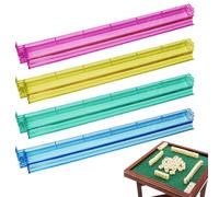 Generico Rack Mahjong con pulsanti - Organizzatori di stoccaggio in acrilico multicolore | Gioco da tavolo - American Mah Jongg Rack Combo, set di giochi Mahjong tutto in trasparente
