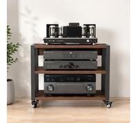 Generico Rack Multimediale AV Mobile, Mobiletto Porta Componenti Aperto HiFi A 2 3 4 Ripiani, Mobile Stereo HiFi Con Ripiani Regolabili, Altoparlanti Rack(55x40x48.5cm/21.7x15.8x19in)