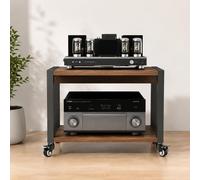 Generico Rack Multimediale AV Mobile, Mobiletto Porta Componenti Aperto HiFi A 2 3 4 Ripiani, Mobile Stereo HiFi Con Ripiani Regolabili, Altoparlanti Rack(50x40x40cm/19.7x15.8x15.8in)