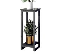 Generico Rack Pesante del Fiore del Metallo Du con Il Vassoio del MDF, scaffale d'angolo Nero Moderno per Le Piante in Vaso, Supporto di visualizzazione di Risparmio dello Spazio 30x30x57cm