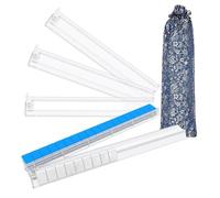 Generico Racks À Mahjong | Support Transparent Et Sac De Rangement 4 Pièces | Racks À Tuiles De Mahjong Avec Poussoirs | Pour Hommes Femmes Adultes Débutants Maison Fêtes Voyage Club
