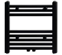 Generico Radiatore Centrale Portasciugamano Dritto Nero 480 x 480 mm,Nero,4.2kg,141904
