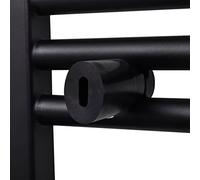 Generico Radiatore Centrale Portasciugamano Dritto Nero 500 x 1160 mm,Nero,9.25kg,141907