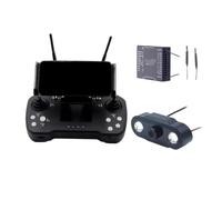 Generico Radiocomando T12, Compatibile Con DJI, R12 | 12 canali, ricevitore R12 e camera per elicottero, ala fissa, quadricottero, auto o barca(With 3-body Carmera)