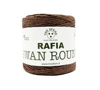Generico Rafia Swan Round 100% CELLULOSA Naturale 150GR/250MT per Borse, Cappelli, Accessori E LAVORI Handmade, Prodotto Italiano Tre Sfere (Marrone 09)