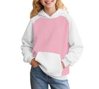 Generico Ragazza Felpe con Cappuccio Morbido Leggero Giacca Oversize Casuale Bambine E Ragazze Comoda Felpe con Tasche Sportivo Tinta Unita Maniche Lunghe Sweatshirt Bambina Inverno Ragazza Hoodie