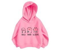 Generico Ragazze Felpa con Cappuccio Manica Lunga,Felpa Senza Girocollo Pullover Ampia a Maniche Lunghe Casual Scuola Cappotto Ultra Morbida Oversize per Bambine e 4-15 Anni