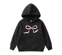Generico Ragazze Felpa con Cappuccio Manica Lunga Leggera da Bambine Pullover Ampia Abbigliamento per Autunno Cappotto Homewear Bambini Moda lescenti e 4-15 Anni