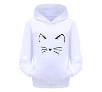 Generico Ragazze Felpa con Cappuccio Manica Lunga Leggera da Bambine Top Teenager Classics Felpe Ragazza Elegante Lunghe Cappotto Homewear per Bambini Ultra Morbida Oversize 2-13 Anni Invernale